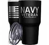 Image of We the People Holsters Navy Vet + American Flag Stainless Steel Tumbler 0829AF5B