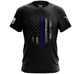 Image of We the People Holsters Thin Blue Line Flag Short Sleeve Shirt 6B0BCC4E