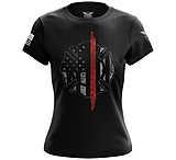 Image of We the People Holsters Thin Red Line Flag Women's Short Sleeve Shirt 5AA7B964