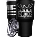 Image of We the People Holsters We The People are Soldiers + American Flag Stainless Steel Tumbler 03EF5A12