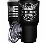 Image of We The People Holsters Logo American Flag Stainless Steel Tumbler B0DD7CC3