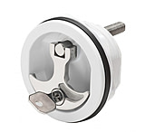 Image of Whitecap Compression Handle CP Zamac/White Nylon Locking Fresh Water Use Only