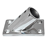Image of Whitecap 1&quot; O.D. 45 Rectangle Base SS Rail Fitting