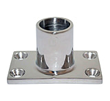Image of Whitecap 1" O.D. 90 Rectangle Base SS Rail Fitting