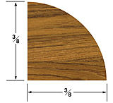 Image of Whitecap Teak Quarter Round Molding Small