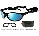 Image of Wiley X JP-2 Sunglasses/ Goggles w/ Blue Ice Lenses/ Gloss Black Frame 509