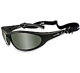 Image of Wiley X Trigger Motorcycle Sunglasses Smoke Green Lens / Matte Black Frame
