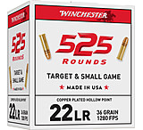Winchester .22 Long Rifle 36 grain Copper Plated Hollow Point Rimfire Ammunition