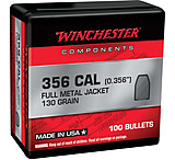 Image of Winchester Pistol Bullets, 38 Cal, 130 Grain, Full Metal Jacket