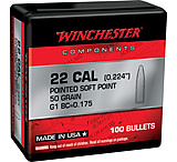 Image of Winchester Ammo Centerfire Rifle Reloading 222 Rem .224 50 Gr Pointed Soft Poin WB222SP50X