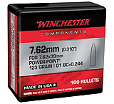 Image of Winchester Ammo Centerfire Rifle Reloading 7.62mm .310 123 Gr Power-Point (PP) WB762P123X
