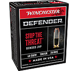 Image of Winchester Defender Handgun .40 S&amp;W 165 grain Bonded Jacketed Hollow Point Centerfire Pistol Ammunition