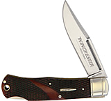 Image of Winchester Lockback Brown Checkered Bone Folding Knife