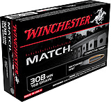 Image of Winchester Match .308 Winchester 168 grain Boat Tail Hollow Point Centerfire Rifle Ammunition