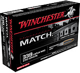 Winchester Match .338 Lapua Magnum 250 grain Boat Tail Hollow Point Centerfire Rifle Ammunition