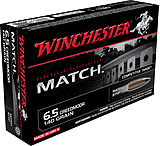 Image of Winchester Match 6.5 Creedmoor 140 grain Boat Tail Hollow Point Centerfire Rifle Ammunition