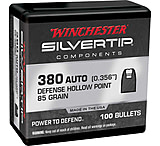 Image of Winchester Pistol Bullets, 380 Automatic, 85 Grain, Silvertip JHP