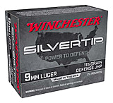 Image of Winchester Silvertip 9mm Luger 115 Grain Defense JHP Brass Pistol Ammunition