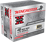 Image of Winchester Super-X Handgun .41 Remington Magnum 175 grain Silvertip Jacketed Hollow Point Brass Cased Centerfire Pistol Ammunition
