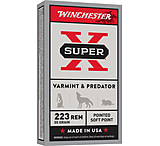 Winchester Super-X RIFLE .223 Remington 55 grain Jacketed Soft Point Brass Cased Centerfire Rifle Ammunition