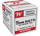 Winchester USA White Box 9mm Luger 124 Grain Full Metal Jacket Pistol Ammunition