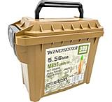 Winchester USA 5.56x45mm NATO 62 grain Green Tip M855 Full Metal Jacket Boat Tail FMJBT Brass Centerfire Rifle Ammunition