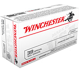 Winchester .38 Special 125 grain Jacketed Flat Point Brass Cased Centerfire Pistol Ammunition