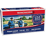 Winchester USA 250th Anniversary Edition 9mm Luger 115 Grain Full Metal Jacket Pistol Ammunition