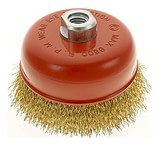 Image of Woodstock 5in x 5/8in 11 Brass Coated Steel Wire Cup Brush