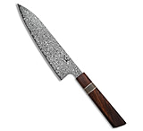 Image of Xin Cutlery Octagonal 9 Chef's Knife Rosewood/Buffalo Horn Dam. Acid Etch 23036CCB