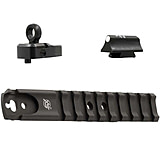 XS Sight Systems Shotrail, Ghost Ring &amp; Standard Dot White Shotgun Sights, Mossberg 500, 590, 930, Matte Black, Standard, MB-4000R-1