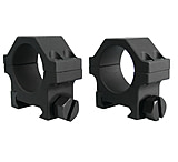 Image of Yankee Hill Machine 4-Screw Low Profile Scope Ring Set Short One Inch Weaver Matte Black YHM-244B