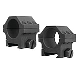 Image of Yankee Hill Machine 6-Screw Low Profile Scope Ring Set Short One Inch Picatinny Matte Black YHM-6244A
