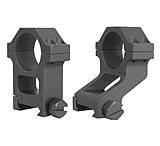 Image of Yankee Hill Machine Offset Combo Scope Ring Set Tall/Offset One Inch Weaver Matte Black YHM-247B