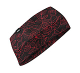 Image of Zan Headgear Zan Headband Sportflex Series Black &amp; Red Roses