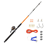 Image of Zebco Ready Tackle Catfish 7 ft Spincast Combo w/Eagle Claw Tackle, 2 Pieces