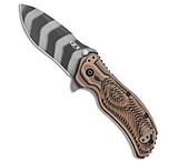 Image of Zero Tolerance 0350 A/O Knife Hyena Brown G-10 3.25 Tiger Stripe 78FD667E