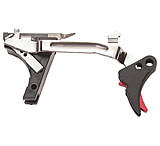 Image of Zev Technologies Fulcrum Drop In Trigger Kit Black Trigger Pad With Red Safety For Gen 4 Glock 17/19/26/34 DRP-4G9-B-R
