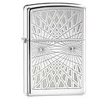 Image of Zippo BS/GD Lines Classic Style Lighter, High Polish Chrome