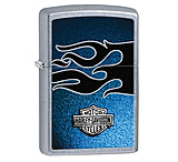 Image of Zippo Harley-Davidson Windproof Lighter, Black/Blue Street Chrome