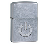 Image of Zippo Power Button Classic Style Lighter, Street Chrome