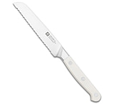 Image of HENCKELS ZWILLING Zwilling Pro Le Blanc 5 Z15 Serrated Utility Kitchen Knife White Three Pin E863DF0C