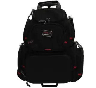 GPS Rolling Handgunner Backpack, Black, GPS-1711ROBP