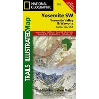 National Geographic Yosemite National Park Southwest - Yosemite Valley / Wawona Trail Map