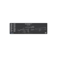 Cerus Gear BARRETT M107A1 SCHEMATIC MAGNUM GUN MAT - CHARCOAL GRAY/CERUS BLUE, 14 X 48 1597D86F