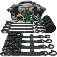 Rhino USA 1.6 x 8' HD Ratchet Tie-Down Set 4-Pack + HD Storage Bag Camo 6B79CDBF