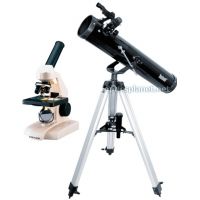 2-PC Students' Learning Kit - Bushnell 3" Reflector Telescope and Meade 8200 Microscope