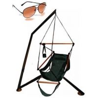 3-PC Ultimate Ladies Gift Package - Hammocka Chair-Stand, HAMMAKA Hanging Air Chair CRAL, Serengeti Aviators 6783