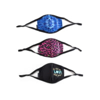 Body Glove Women's 3-Piece Face Mask Set - Tie Dye, Leopard, Love 9166ADFF