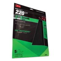 3M 7010308858 32043 Wetordry Sandpaper 220 Grit, 9in x 11"